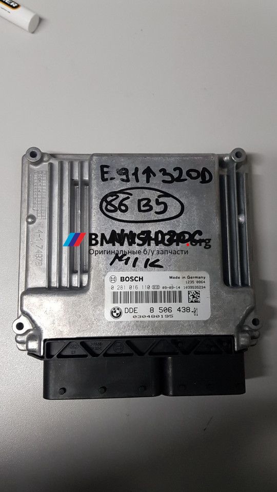 блок управления двигателем BMW 3 серия E90/E91/E92/E93 [рестайлинг] 2009, 2.0 л., дизель, АКПП, черные, универсал, правый руль, 13618506438, 0281016110