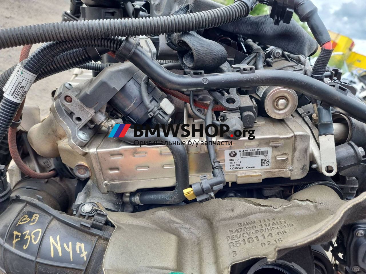 охладитель EGR / Радиатор EGR BMW 3 серия F30/F31/F34 [рестайлинг] F30 2015, 2.0 л., N47 D20 C, дизель, АКПП, a300, седан, задний привод, правый руль, 8476993