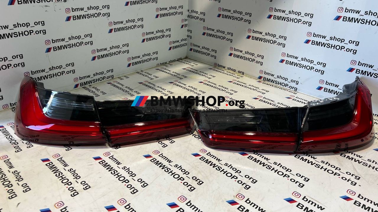 фонари задние (комплект) BMW 3 серия G20 2020, 2.0 л., гибрид, АКПП, седан, правый руль, 7420449, 7420454, 7420450, 7420453