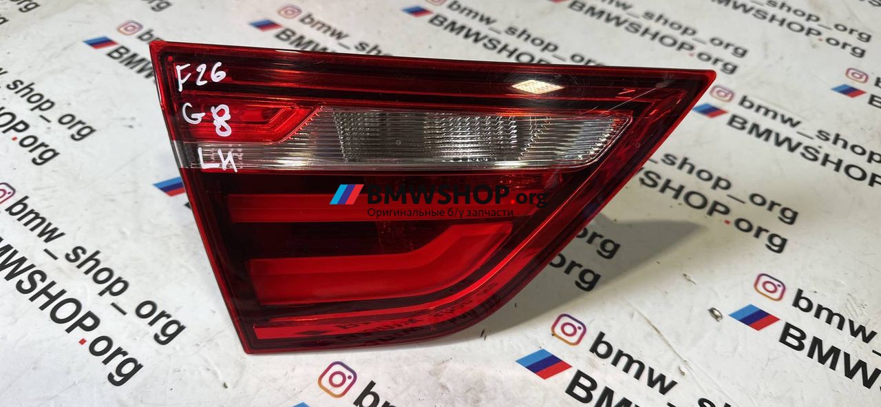 фонарь крышки багажника левый BMW X4 F26 2017, 3.0 л., N57 D30 A, дизель, АКПП, 416 carbon schwarz, внедорожник 5 дв., полный привод, правый руль, 7331283