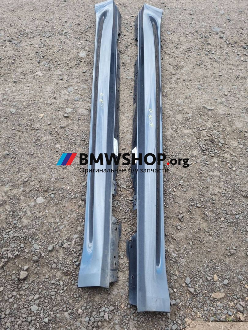 пороги (комплект) BMW M3 F80 2016, 3.0 л., S55 B30 A, бензин, робот, mineral-grau metallic (b39), седан, задний привод, правый руль, 8055987, 8055988