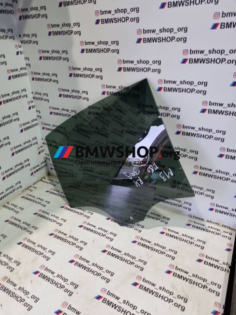 стекло двери задней правой BMW M3 F80 2016, 3.0 л., S55 B30 A, бензин, робот, mineral-grau metallic (b39), седан, задний привод, правый руль, 3211635