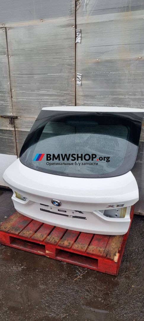 крышка багажника (дверь 3-5) BMW X6 F16 2018, 3.0 л., N57S D30 B, дизель, АКПП, a96 mineral-weiss metallic, внедорожник 5 дв., полный привод, правый руль