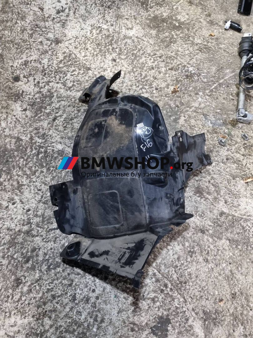 защита арок передняя левая (подкрылок) BMW X6 F16 2018, 3.0 л., N57S D30 B, дизель, АКПП, a96 mineral-weiss metallic, внедорожник 5 дв., полный привод, правый руль, 7333523