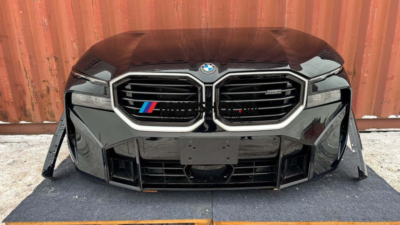 передняя часть (ноускат) BMW XM G09 2023, p9m petrol mica metallic, полный привод, правый руль, 8686173, 5A57750, 5A3C7C0, 5A3C7D1, 5A3C7D2, 5A2FCE7, 5A2FCE8, 5A2FCE1, 5A40885, 5A40886, 5A9CFA1, 5A9CFA2, 5A352F4, 5A352A9