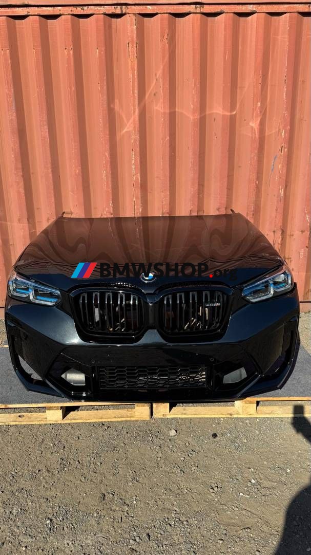 передняя часть (ноускат) BMW X4 M F98 [рестайлинг] 2024, 3.0 л., S58B30A, бензин, АКПП, 475 black-sapphire metallic, полный привод, правый руль, 7930973, 8499153, 7885215, 8082765