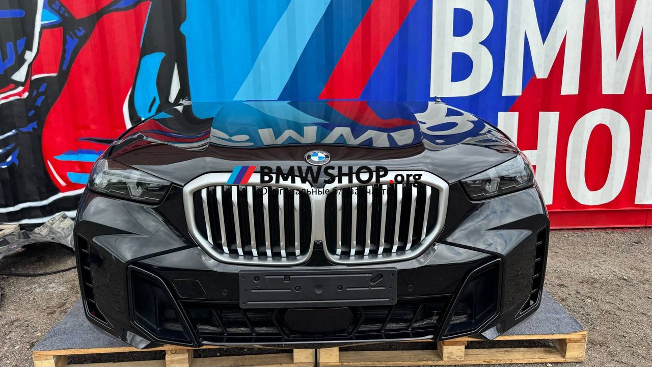 передняя часть (ноускат) BMW X5 G05 [рестайлинг] G05 2024, 3.0 л., B57 D30 B, дизель, АКПП, 475 black saphire metallic, внедорожник 5 дв., полный привод, 7492375, 7492364, 5A45331, 8472274, 8589042, 7492363, 8597802, 5A783B3, 5A783B4