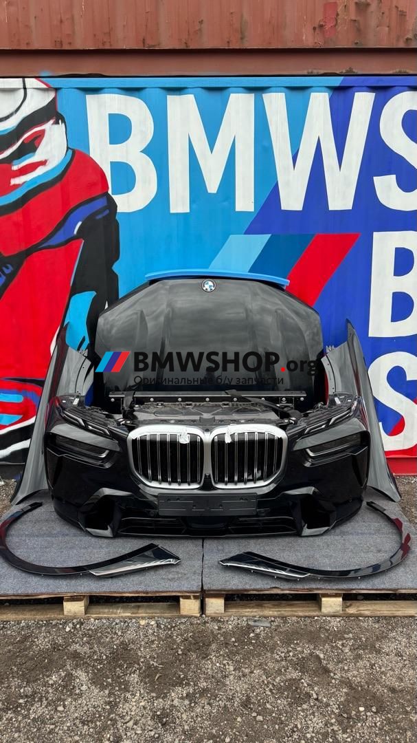 передняя часть (ноускат) BMW X7 G07 [рестайлинг] G07 2023, 3.0 л., B58B30, бензин, АКПП, 475 black-sapphire metallic, внедорожник 5 дв., полный привод, 5A4F6E1, 7933467, 5A5C817, 7933471, 7933472, 5A3F245