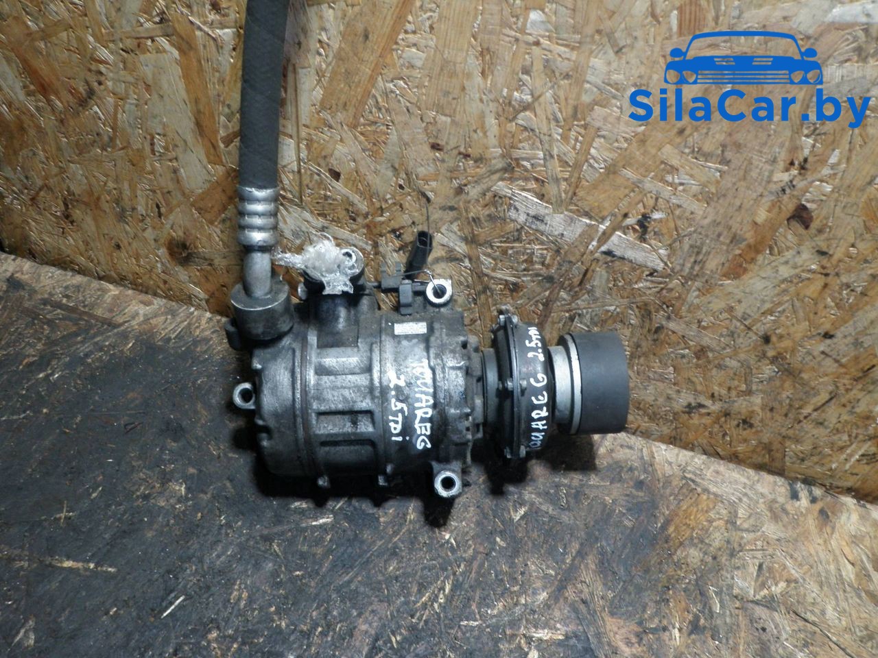 компрессор кондиционера Volkswagen Touareg 1 поколение 2006, 2.5 л., TDi, дизель, АКПП, 7H0820805C - фото №1