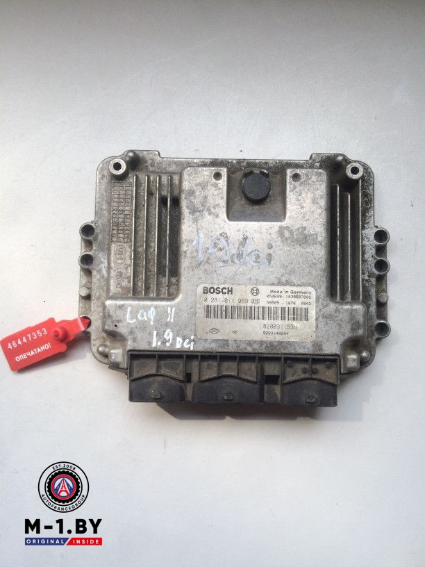 блок управления двигателем Renault Laguna 2 поколение 2002, 1.9 л., дизель, хетчбэк 5 дв., 0281011969
