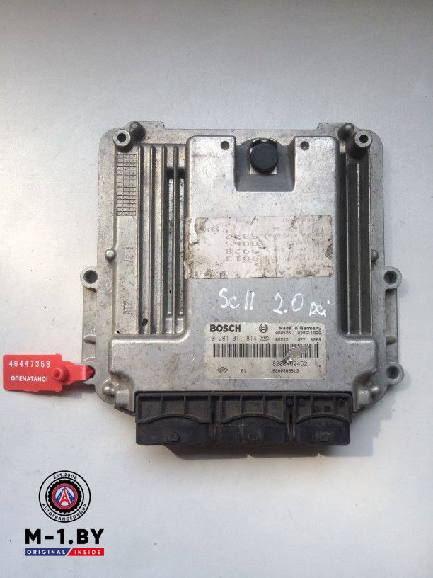 блок управления двигателем Renault Scenic 2 поколение 2005, 2.0 л., дизель, минивэн, 0281011814