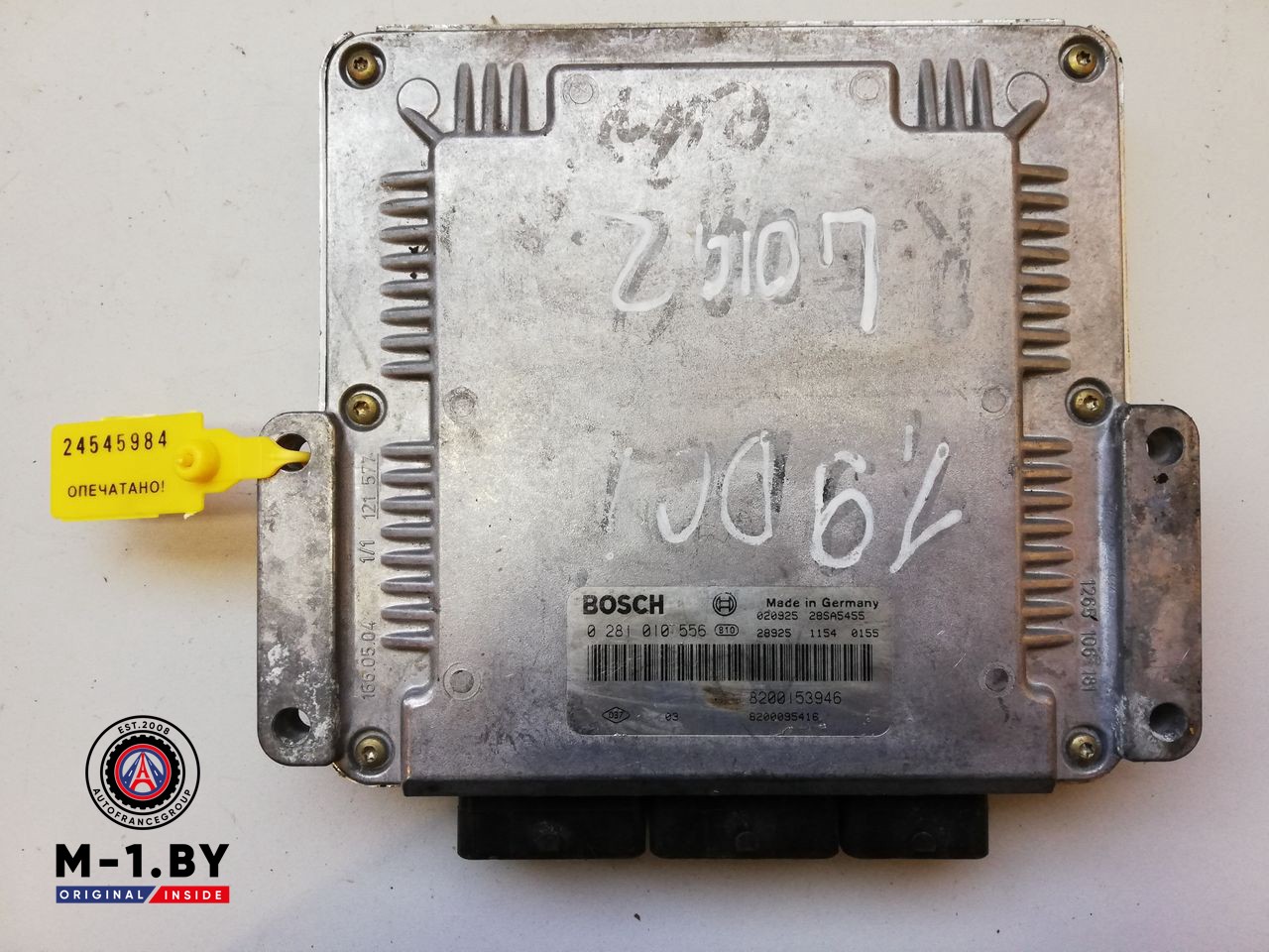 блок управления двигателем Renault Laguna 2 поколение 2002, 1.9 л., дизель, 0281010556, 8200153946, 8200095416, 28SA5455, 020925