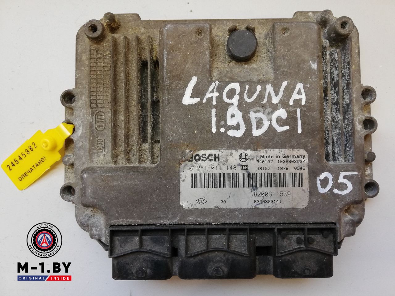 блок управления двигателем Renault Laguna 2 поколение 2002, 1.9 л., дизель, 8200311539, 0281011148, 8200303141, 1039603030, 040107