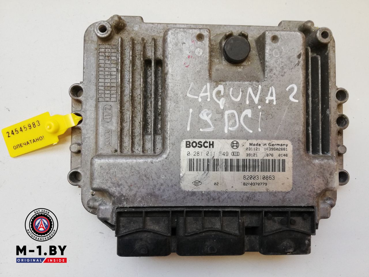 блок управления двигателем Renault Laguna 2 поколение 2002, 1.9 л., дизель, 8200310863, 8200370779, 0281011349, 031121, 1039S02681