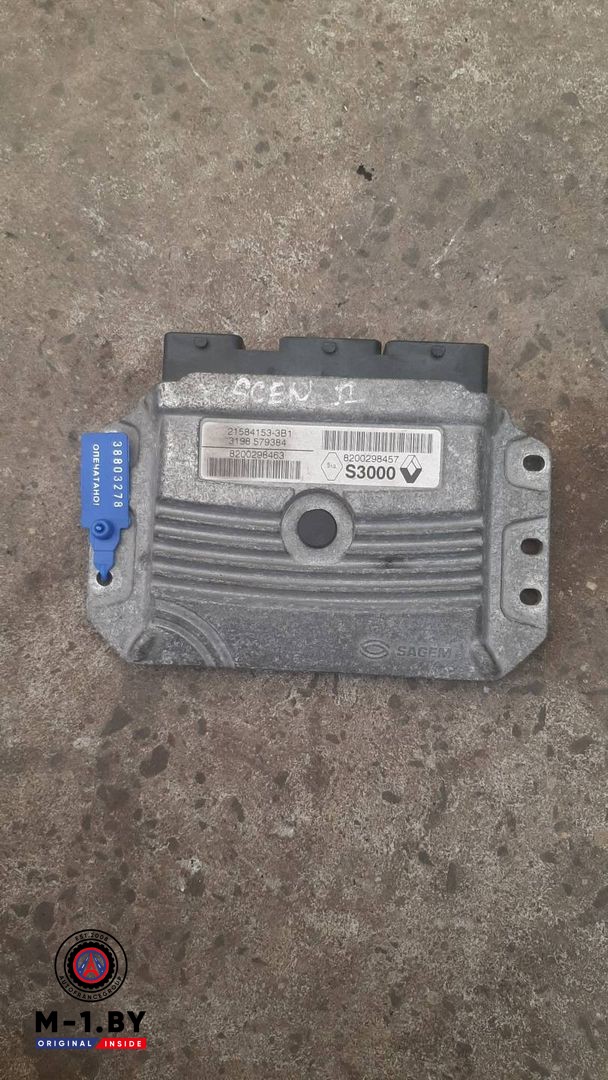 блок управления двигателем Renault Scenic 2 поколение 2004, 1.6 л., бензин, 8200298457
