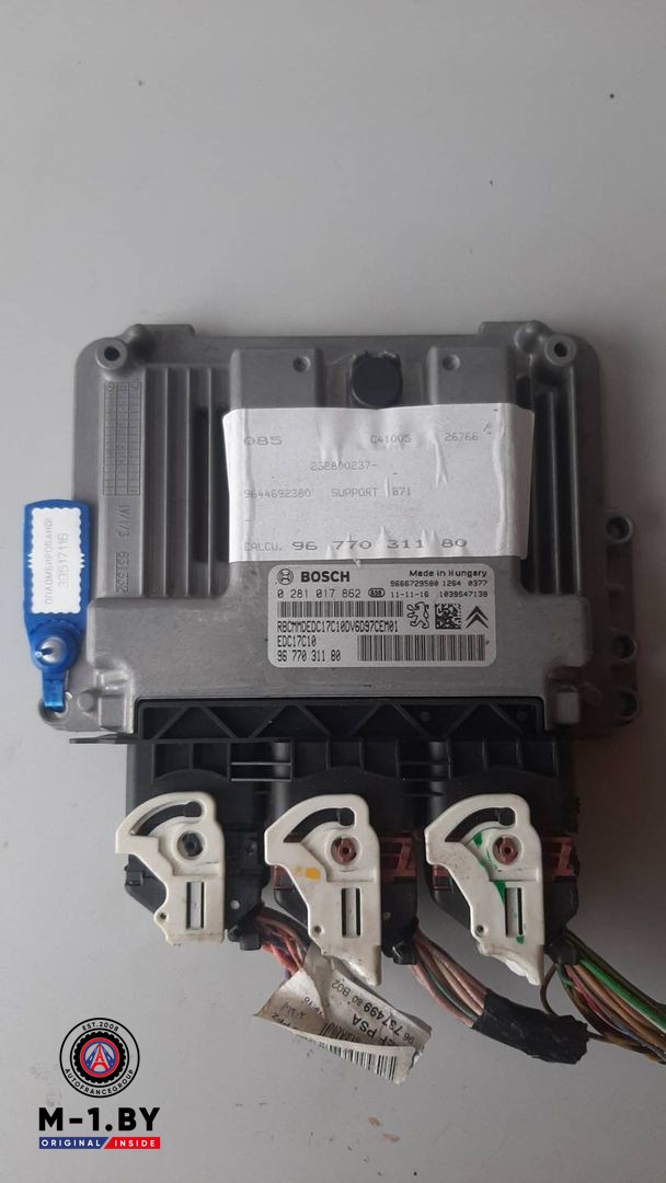 блок управления двигателем Citroen C4 2 поколение 2011, 1.6 л., дизель, 0281017862, 9677031180