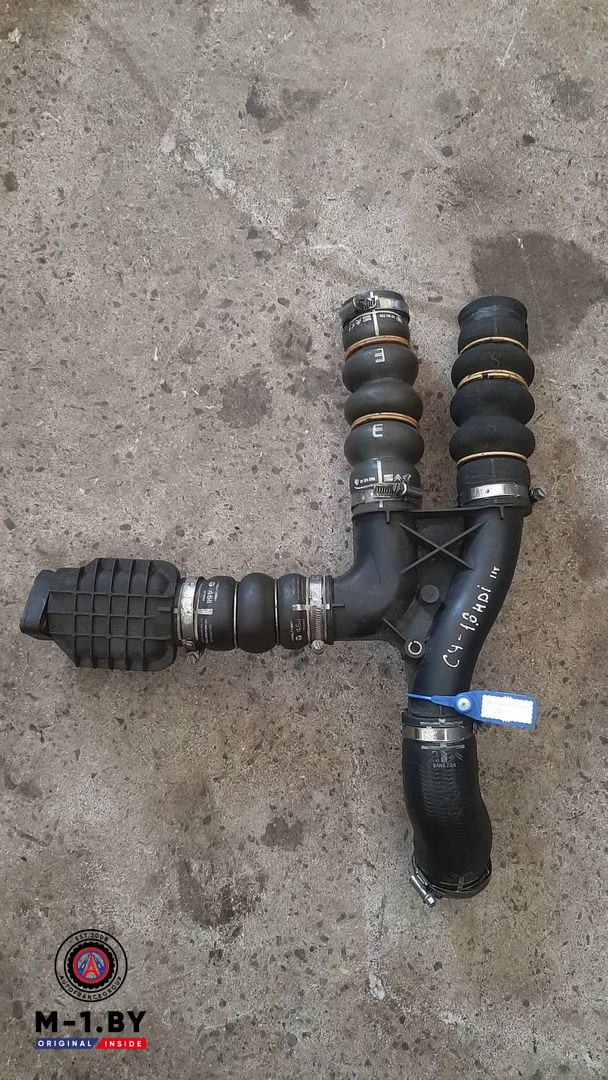 патрубок интеркулера Citroen C4 2 поколение 2011, 1.6 л., дизель, МКПП, 9678406580