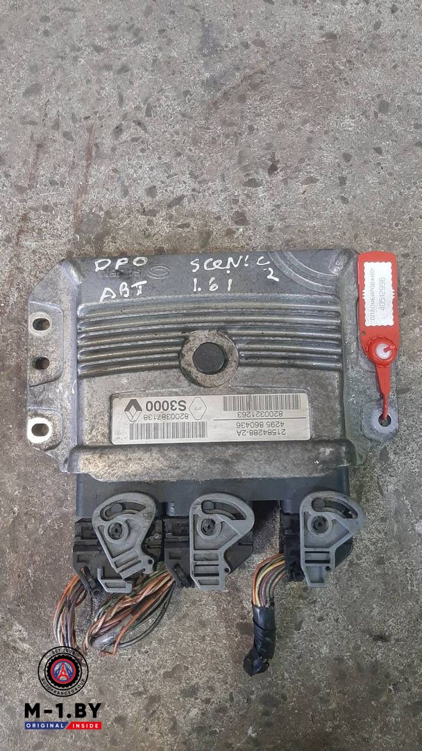 блок управления двигателем Renault Scenic 2 поколение 2005, 1.6 л., бензин, 8200321263, 8200387138