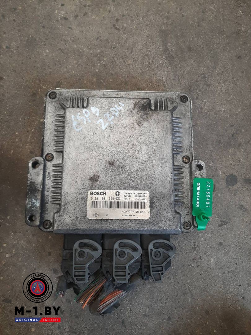 блок управления двигателем Renault Espace 3 поколение (1996 - 2002), 2.2 л., дизель, 0281001999, 8200239684