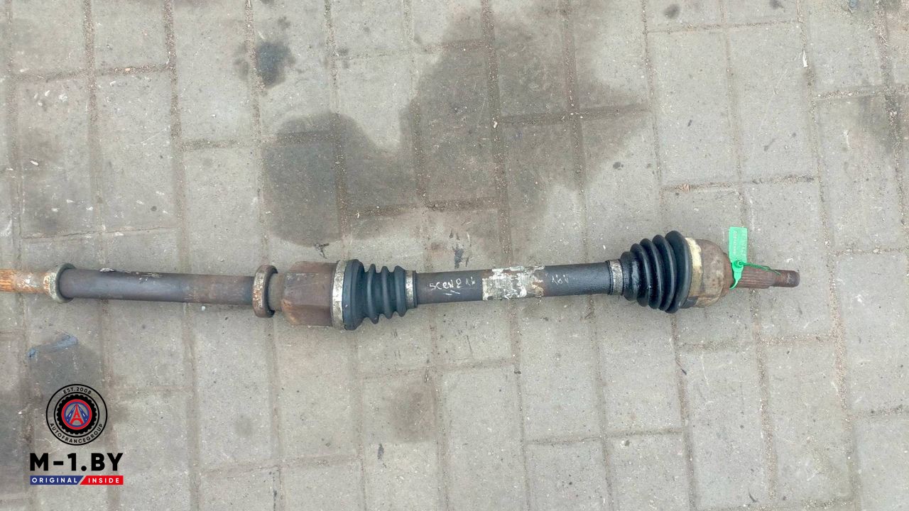 полуось передняя правая (приводной вал, ШРУС) Renault Scenic 2 поколение (2003 - 2006), 1.6 л., бензин