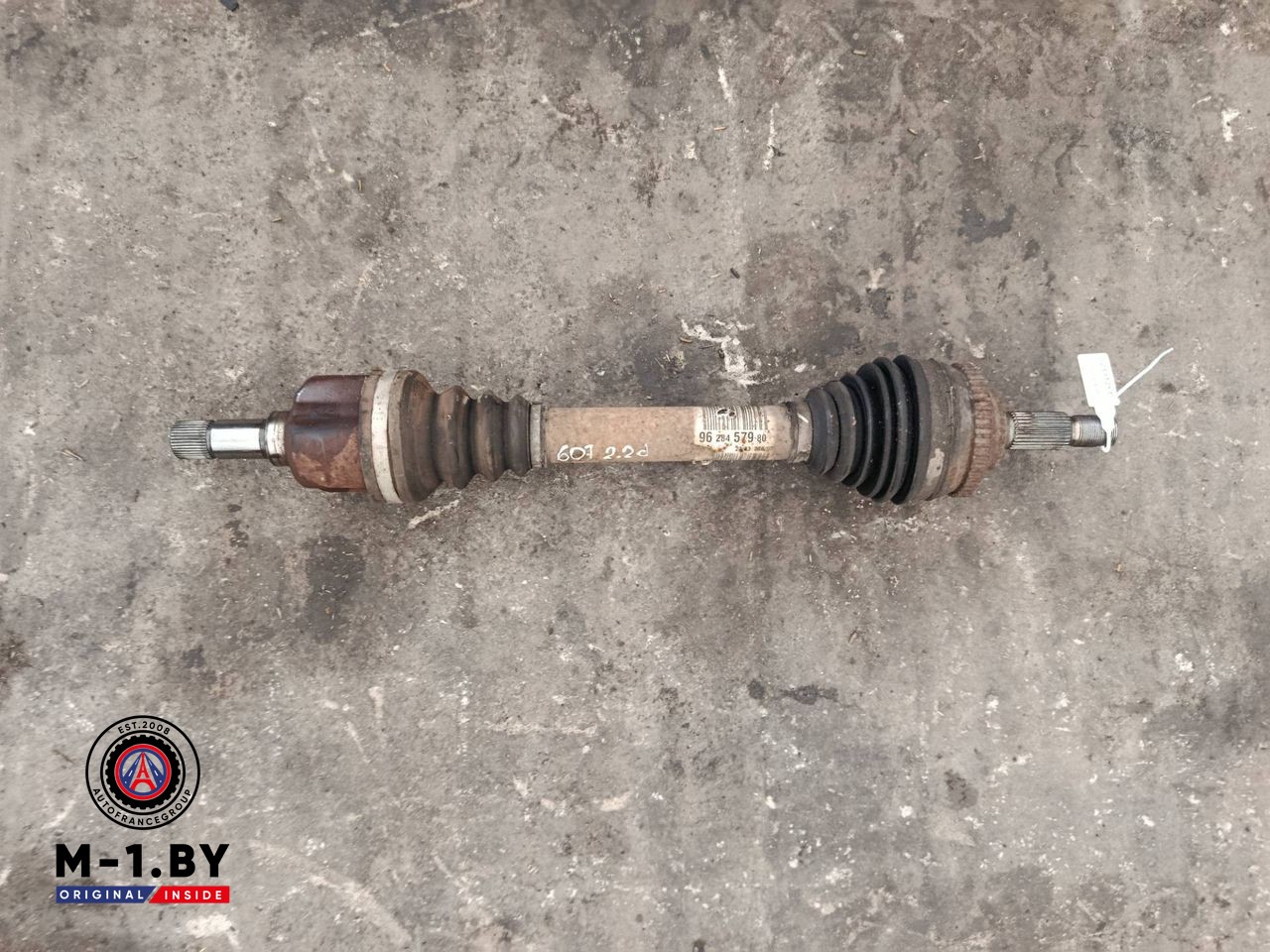 полуось передняя левая (приводной вал, ШРУС) Peugeot 607 1 поколение [рестайлинг] (2004 - 2010), 2.2 л., дизель, 9628457980