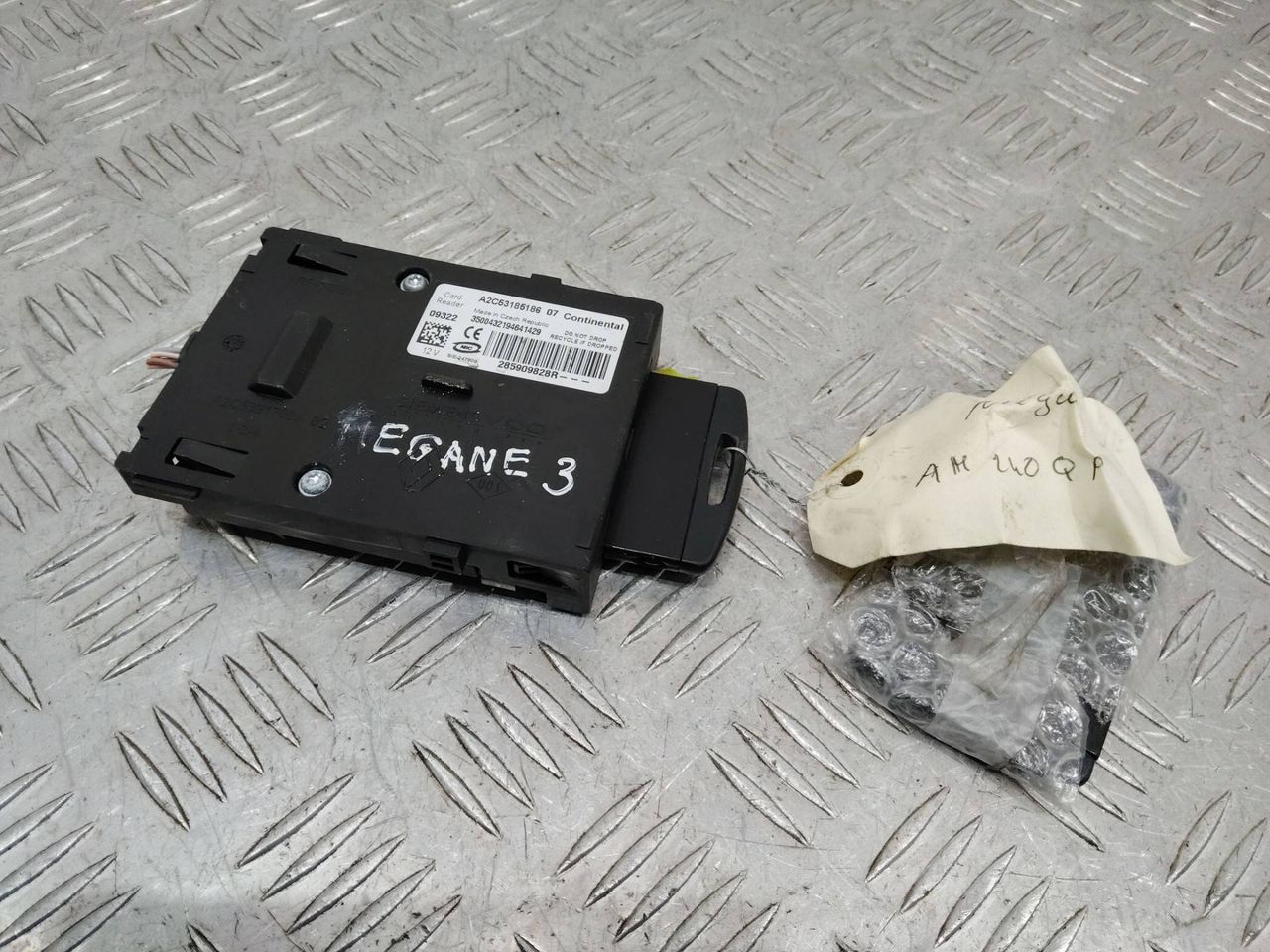 замок зажигания Renault Megane 3 поколение 2009, 285909828R, A2C53185186, CONTINENTAL