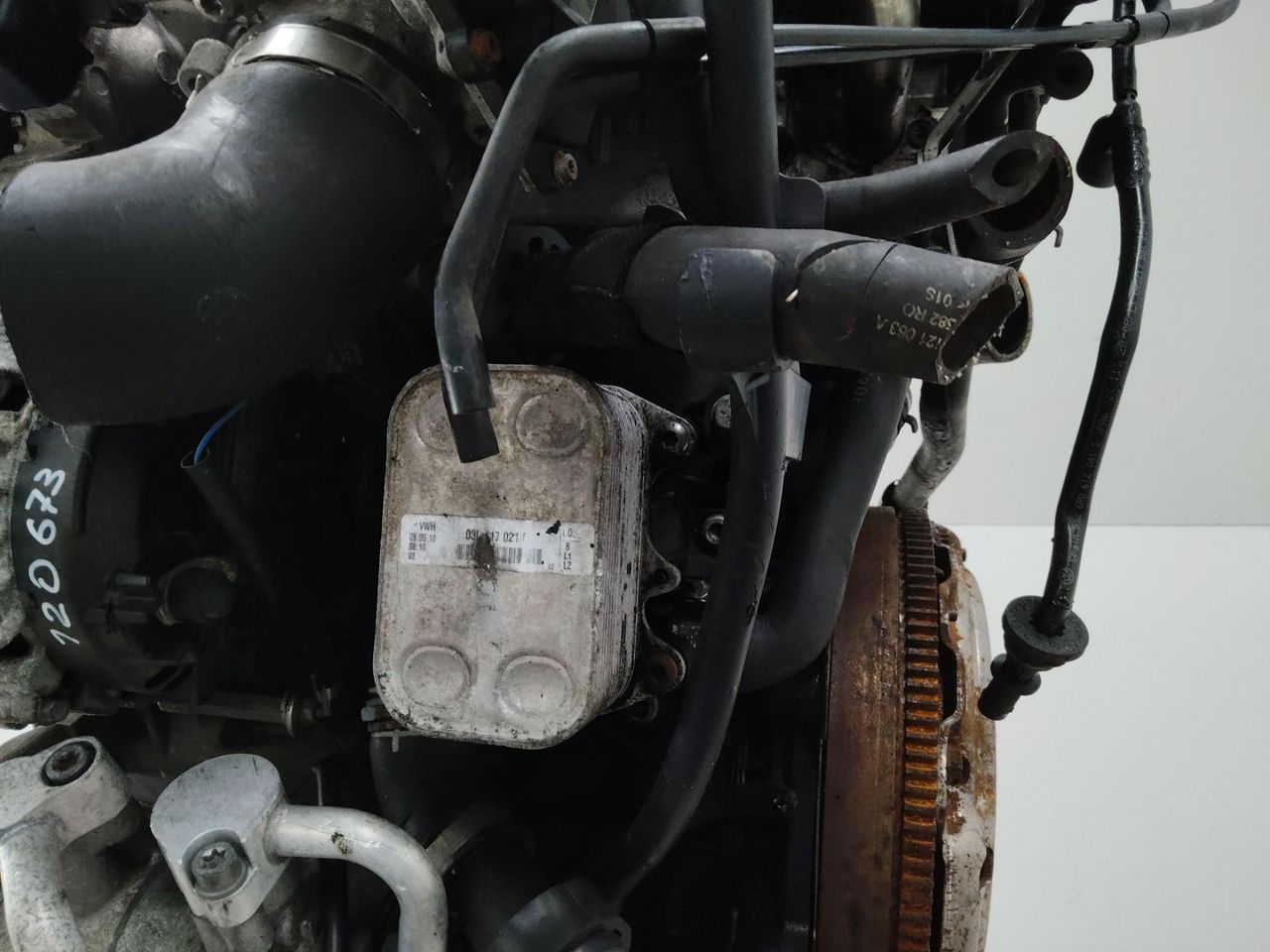 корпус масляного фильтра Volkswagen Polo 5 поколение 2013, 1.2 л., дизель, 03L117021, 03P115389B