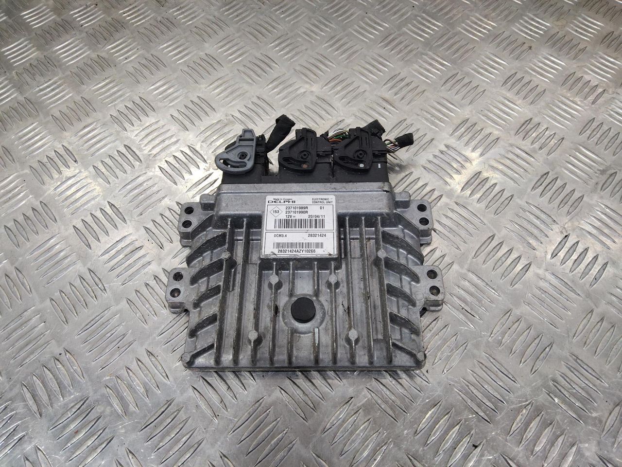 блок управления двигателем Renault Kangoo 2 поколение 2011, 1.5 л., дизель, 237101989R, 237101990R
