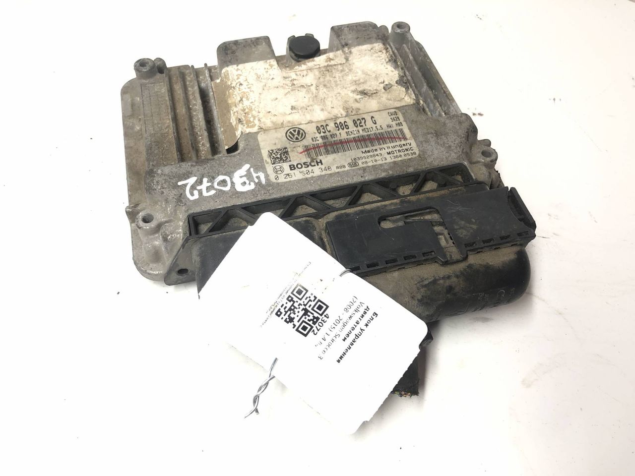 блок управления двигателем Volkswagen Scirocco 3 поколение (2008 - 2015), 1.4 л., бензин, 03C906027G