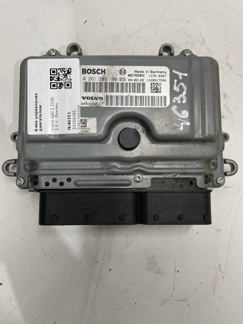 блок управления двигателем Volvo S80 2 поколение 2006, 2.5 л., бензин, 31286086, 0261209108
