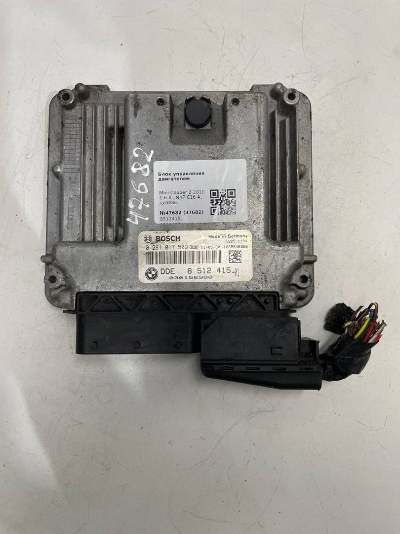 блок управления двигателем Mini Cooper 2 поколение 2010, 1.6 л., дизель, 8512415, 851241501, 0281017509