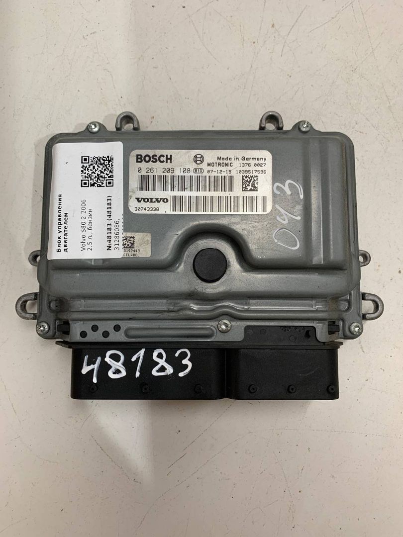 блок управления двигателем Volvo S80 2 поколение 2006, 2.5 л., бензин, 31286086, 0261209108