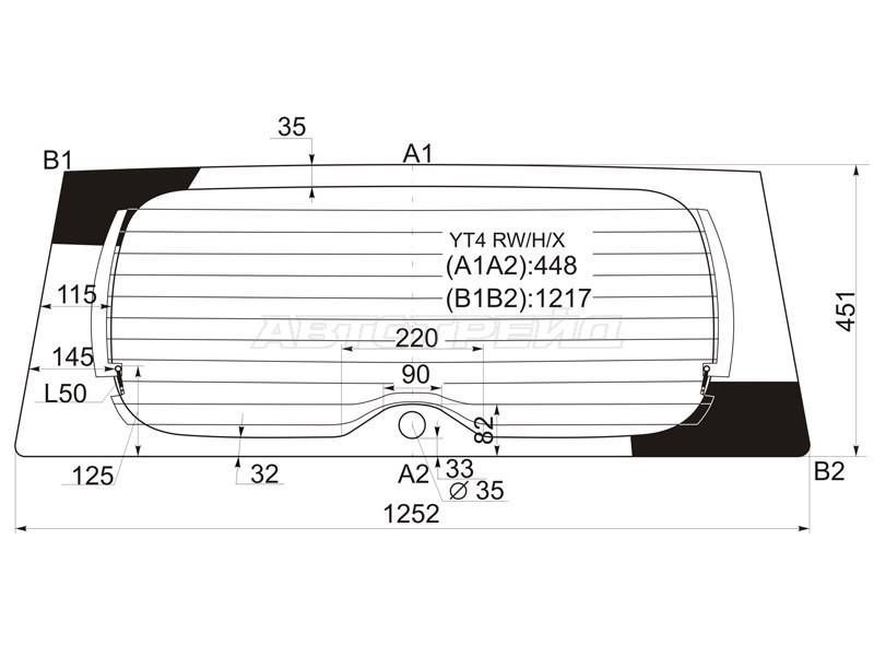 стекло заднее Suzuki Grand Vitara 2 поколение 2006, внедорожник 5 дв., YT4RWHX, YT4RWHX