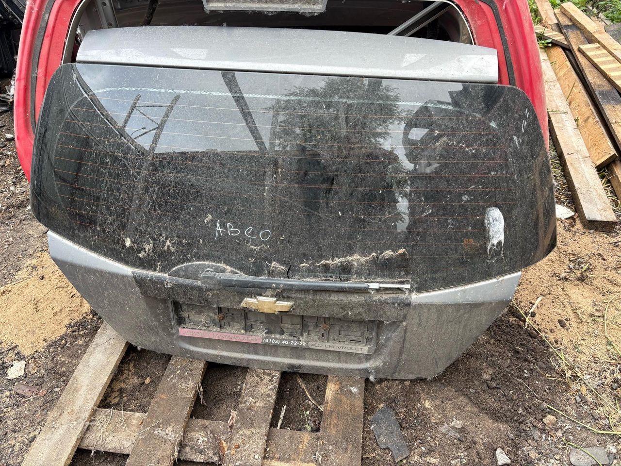 крышка багажника (дверь 3-5) Chevrolet Aveo T250 [рестайлинг] 2006, серый, хетчбэк 5 дв.