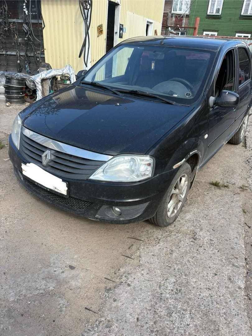 капот Renault Logan 1 поколение [рестайлинг] 2010, бензин, МКПП, чёрный, седан, передний привод