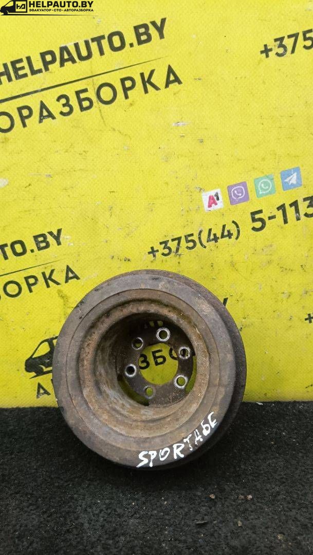 шкив коленвала Kia Sportage 1 поколение 1999, 2.0 л., FE (16V), бензин, МКПП, синий, внедорожник 5 дв., полный подключаемый привод - фото №1
