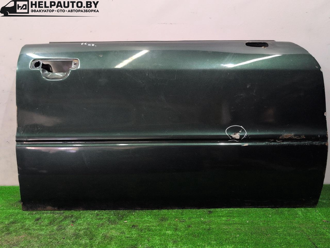 дверь передняя правая Audi 80 8C/B4 1993, 2.0 л., ABT, бензин, МКПП, зеленый, седан, передний привод - фото №1