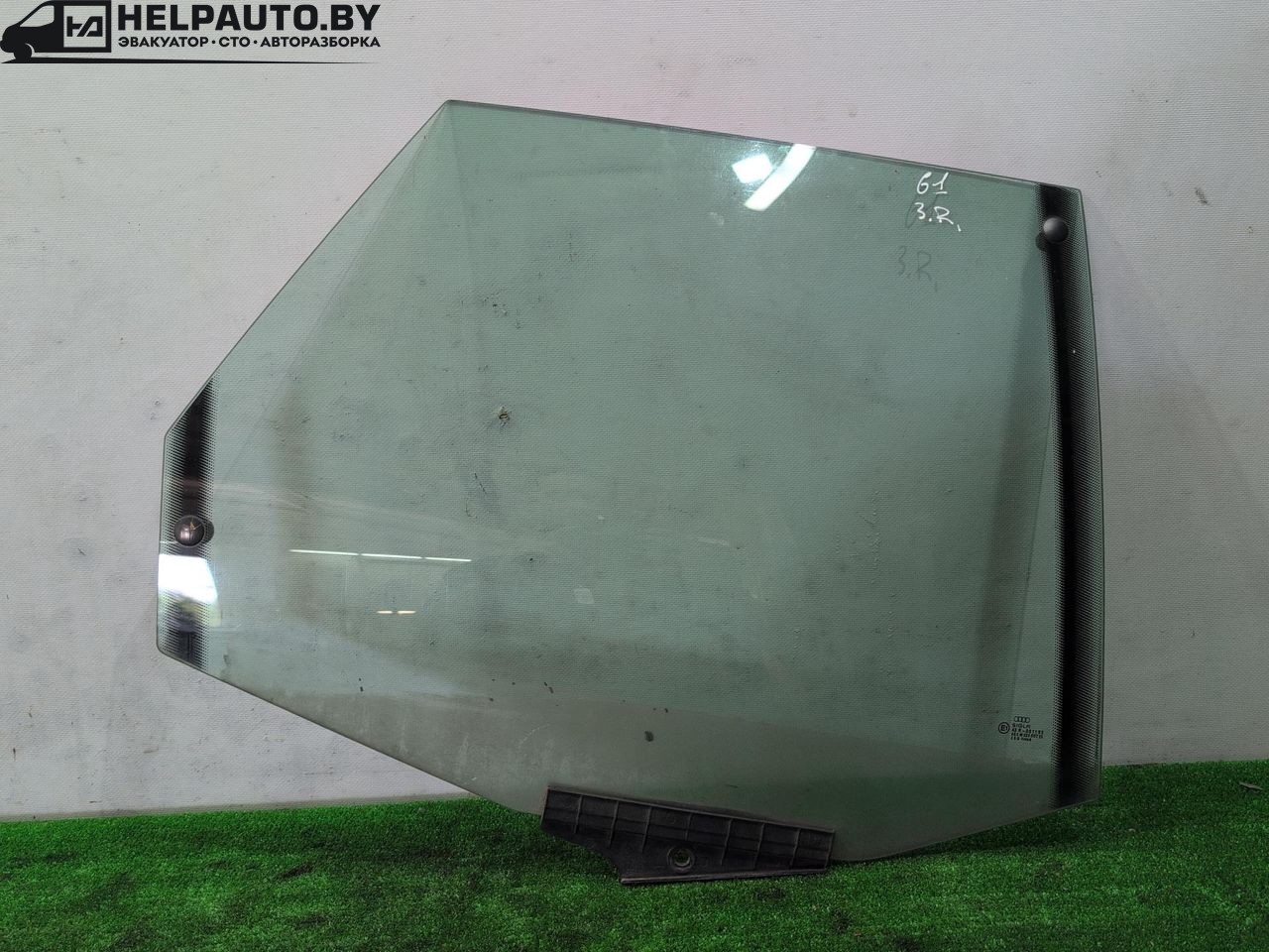 стекло двери задней правой Audi 80 8C/B4 1993, 2.0 л., ABT, бензин, МКПП, зеленый, седан, передний привод, 43R-001193, AS2M223D0T25 - фото №1