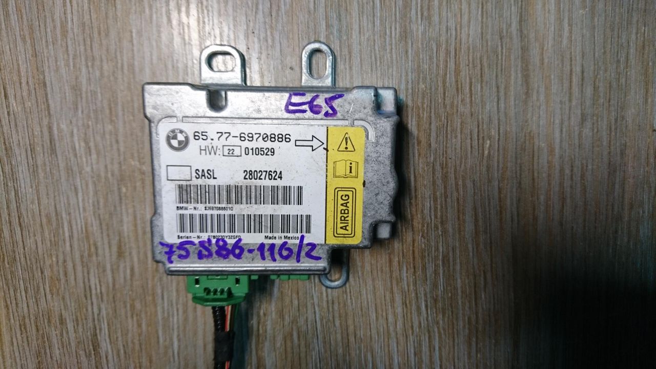 датчик удара BMW 7 серия E65/E66/E67 [рестайлинг] 2007, 3.0 л., M57 D30 (306D3), дизель, АКПП, черный, седан, 65776970886, 28027624