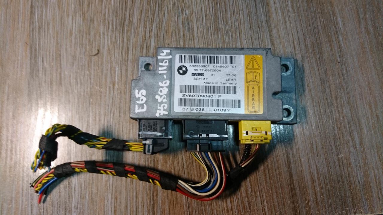 датчик AirBag BMW 7 серия E65/E66/E67 [рестайлинг] 2007, 3.0 л., M57 D30 (306D3), дизель, АКПП, черный, седан, 65776970904, 532238807