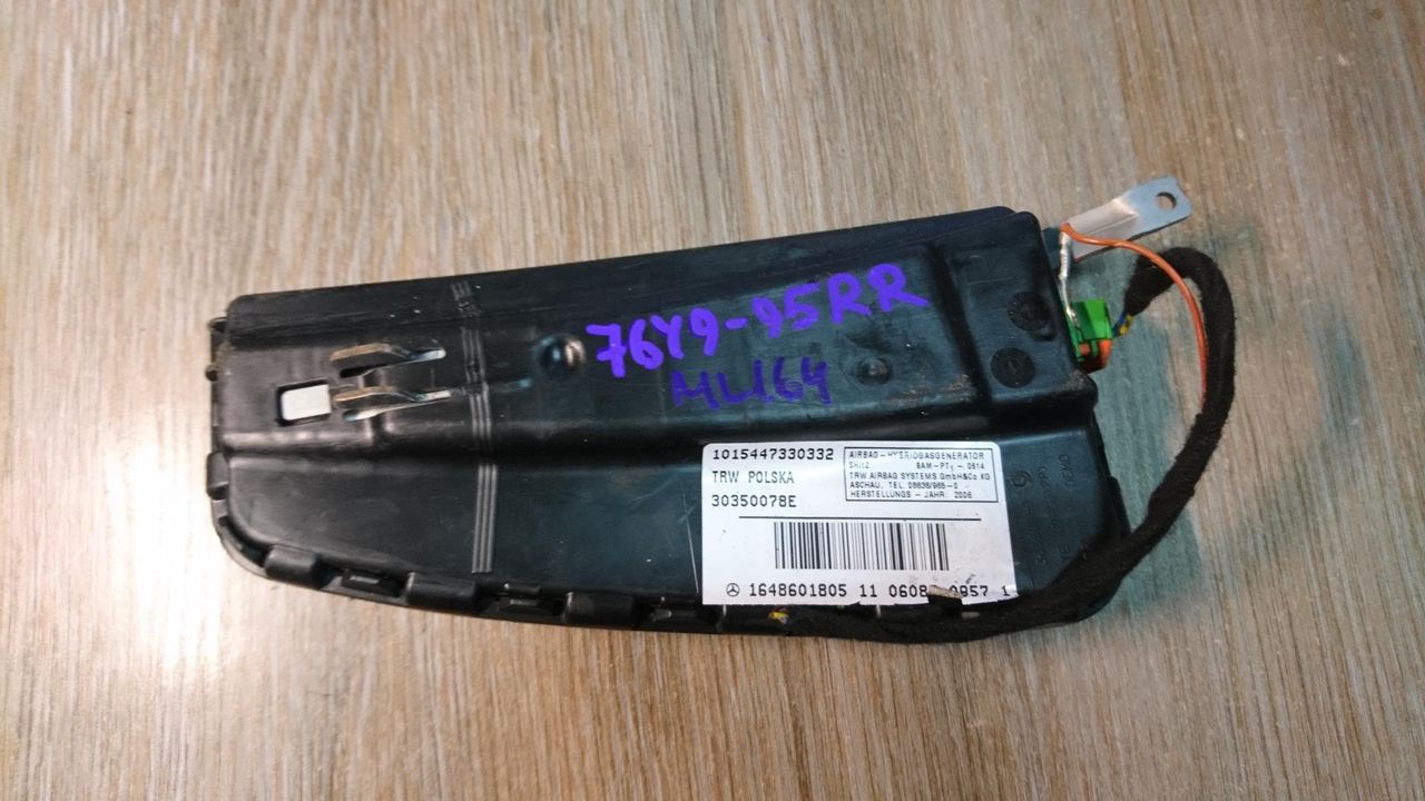 подушка безопасности сиденья Mercedes-Benz M-Класс W164 2006, 3.5 л., M 272.967, бензин, АКПП, внедорожник 5 дв., правый руль, A1648601805, 30350078E