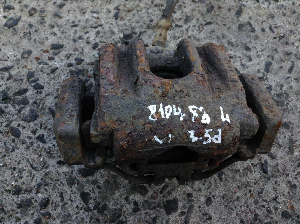 суппорт задний левый BMW 5 серия E60/E61 2006, 3.0 л., M57 D30 (306D4), дизель, АКПП, синий, седан