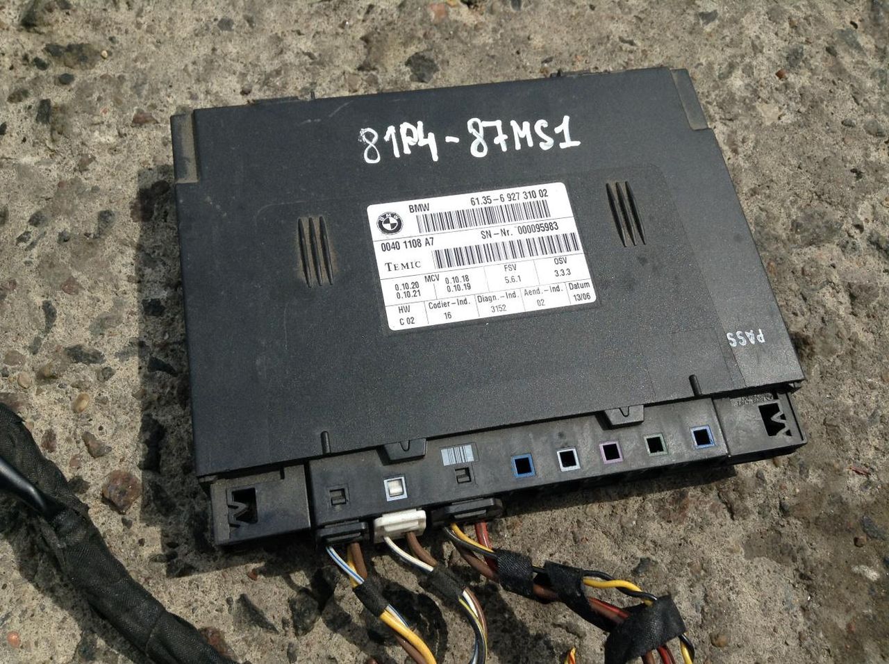 блок управления сиденьем BMW 5 серия E60/E61 2006, 3.0 л., M57 D30 (306D4), дизель, АКПП, синий, седан, 6927310, 000095983
