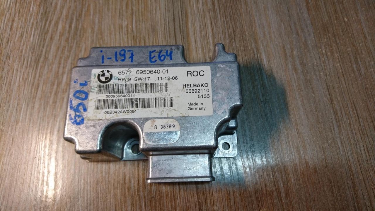 блок AirBag BMW 6 серия E63/E64 2006, 4.8 л., N62 B48 B, бензин, АКПП, кабриолет, 65776950640, 6950640