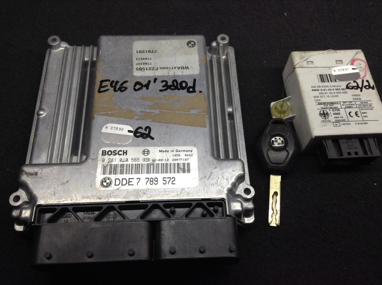 блок управления двигателем BMW 3 серия E46 2001, 2.0 л., M47 D20 (204D4), дизель, АКПП, седан, 7789572