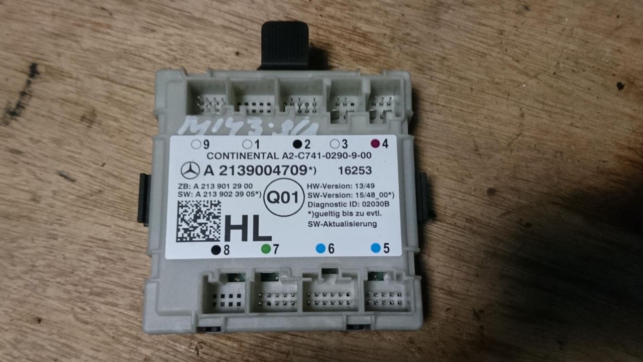 модуль управления двери Mercedes-Benz E-Класс W213/S213/C238/A238 2016, 2.0 л., OM 654.920, дизель, АКПП, белый, седан, правый руль, A2139004709, A2-C741-0290-9-0