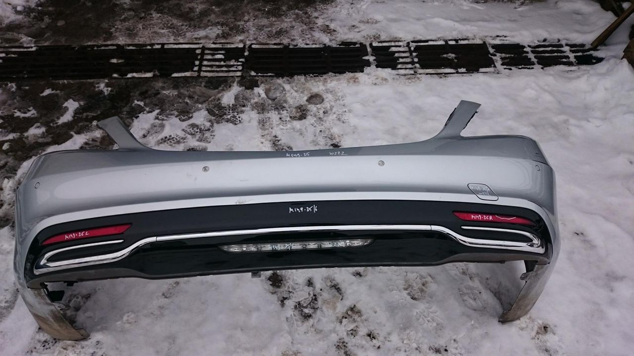 бампер задний Mercedes-Benz S-Класс W222/C217/A217 2014, 3.0 л., OM 642.861, дизель, АКПП, серебристый, седан