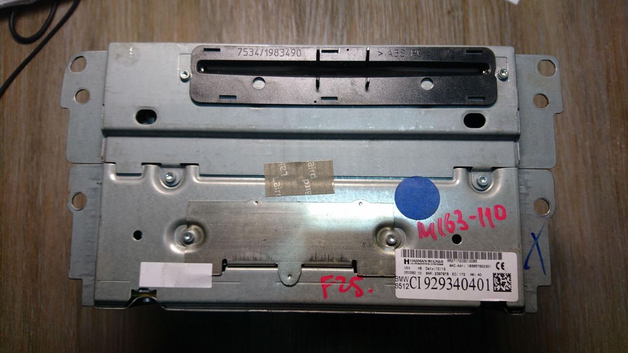 магнитола BMW X3 F25 2013, 2.0 л., N47 D20 C, дизель, АКПП, белый, внедорожник 5 дв., 65129293404, 9293404