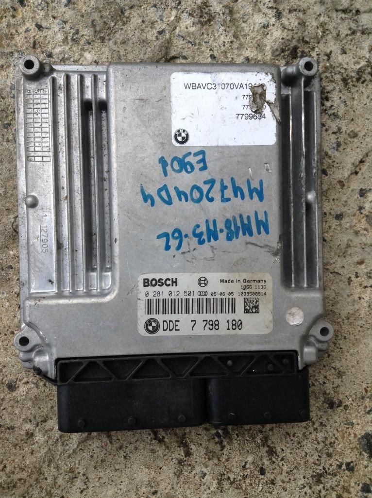 блок управления двигателем BMW 3 серия E90/E91/E92/E93 2004, 2.0 л., M47 D20 (204D4), дизель, АКПП, седан, 7798180, 0281012501, 13617803373, 13617808125
