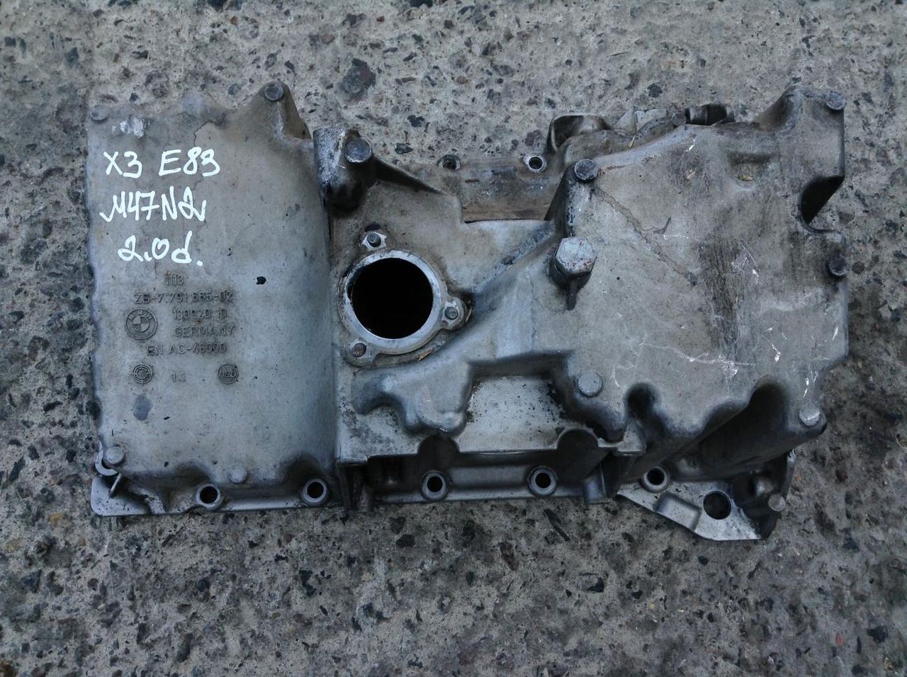масляный поддон BMW X3 E83 2005, 2.0 л., M47 D20 (204D4), АКПП, внедорожник 5 дв., 7791665